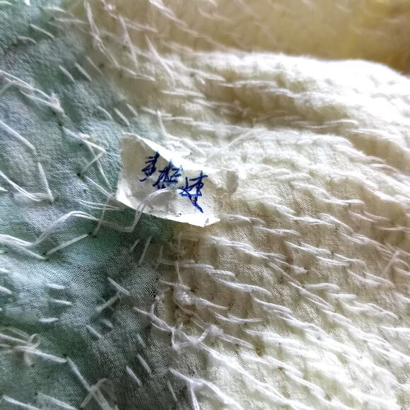 Vintage Art Deco Sequin Beaded Gown Cream Green M Ballroom Pageant Competition - Picture 13 of 15